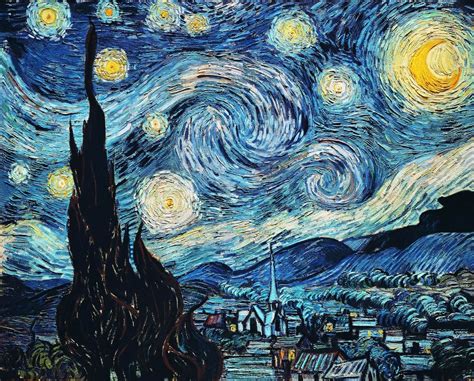 Звездная ночь картина ван гог