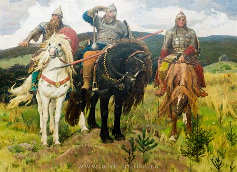 Картина васнецова три богатыря